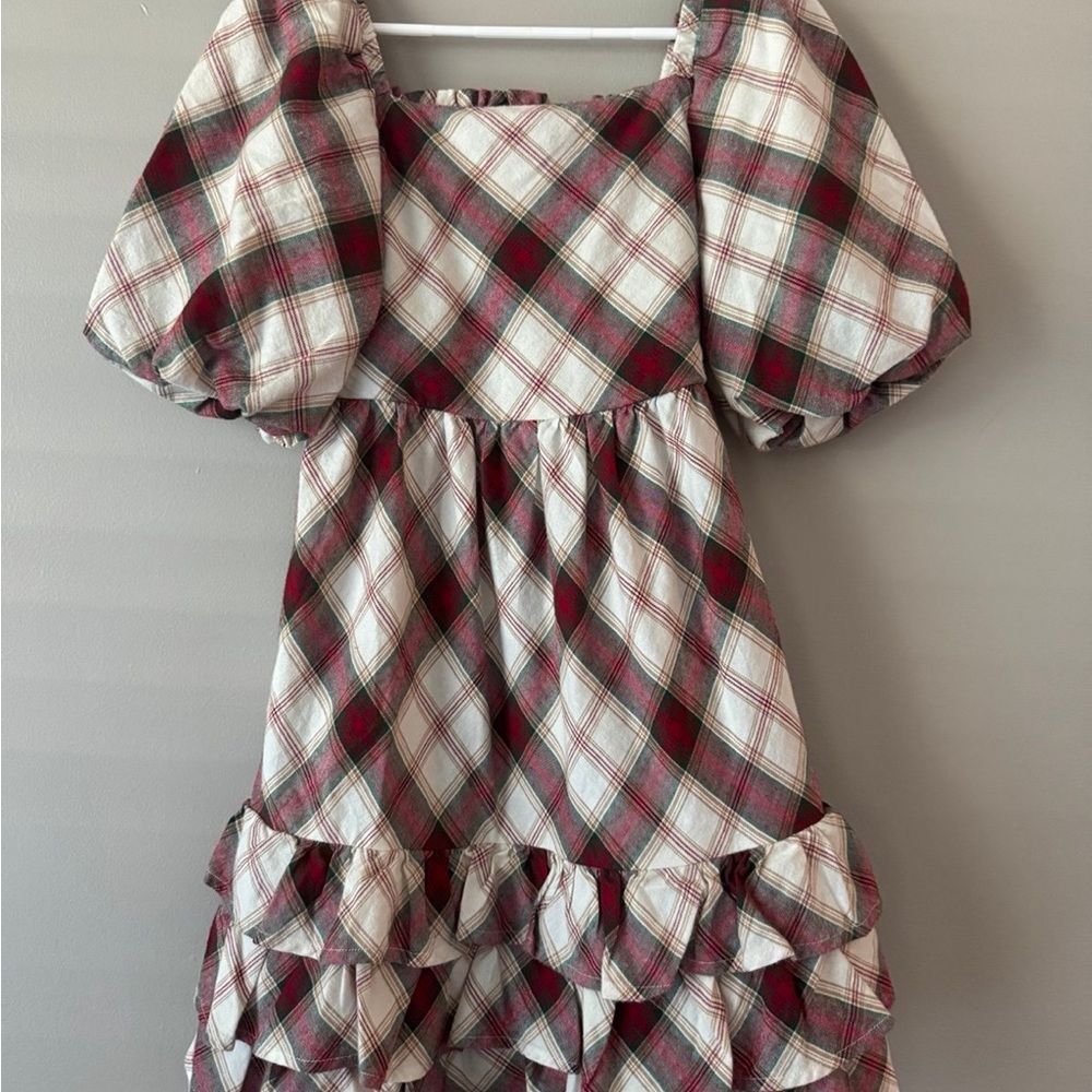 Dress Gymboree Plaid Ruffle Holiday Dress – Size Small (7)